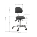 Tabouret avec dossier Rhoda (gris) | Distributeur officiel de WEELKO