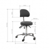 Hydraulic stool with backrest Rhoda (grey) | Official distributor o...
