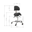 Tabouret avec dossier Koren (gris) | Distributeur officiel de WEELKO