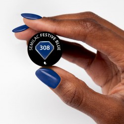 Nail polish Semilac nº308 (Festive Blue) | Official distributor of ...