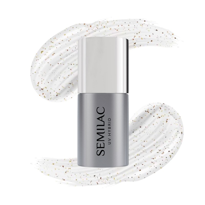 Semilac T13 Top No Wipe Blinking Copper & Gold Flakes 7ml | Officia...