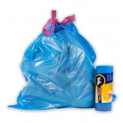 CAMPOS ELISEOS BOLSA BASURA 55X65 AZUL C/FACIL 30L 15 UDS. - Drolim