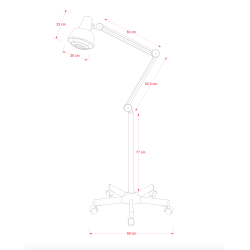 Infrared lamp Physio with base | Official distributor of WEELKO. Sp...