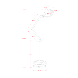 Magnifiyng lamp leds Mega with base | Official distributor of WEELK...