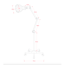 Magnifying lamp leds Mane with base | Official distributor of WEELK...