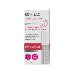Huile pour ongles et cuticules Semilac - Fraise Vanille | Fournisse...