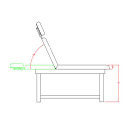 Table de Massage Rombo en bois avec deux articulations.