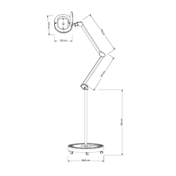 Magnifiyng lamp leds Tada with base | Official distributor of DDUUE...