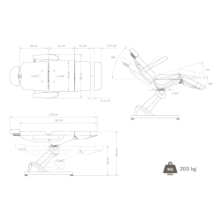 Electric beauty bed Atik (4 motors) | Official distributor of DDUUE...