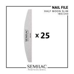 Semilac Pro Pack 25 limas media luna fina 180/240 | MaterialEstetic...