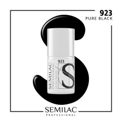 Semilac Pro 923 Pure Black 7ml | Official distributor of Semilac Pr...