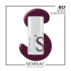 Semilac Pro 917 Black Chocolate 7ml | MaterialEstetica.com
