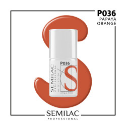 Semilac Pro P036 Papaya Orange 7ml | MaterialEstetica.com