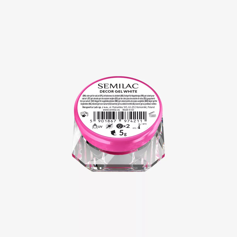 Semilac Decor Gel White 5ml | Official distributor of Semilac. Spec... Semilac Decor Gel White 5ml | Official distributor of Semilac. Spec...