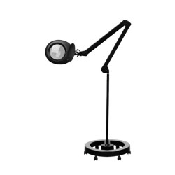 Magnifiyng lamp leds Black Mega with base | Official distributor of...