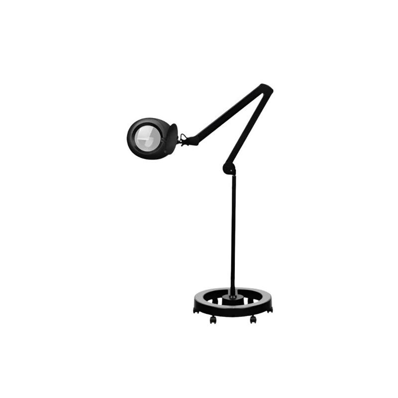 Magnifiyng lamp leds Black Mega with base | Official distributor of...