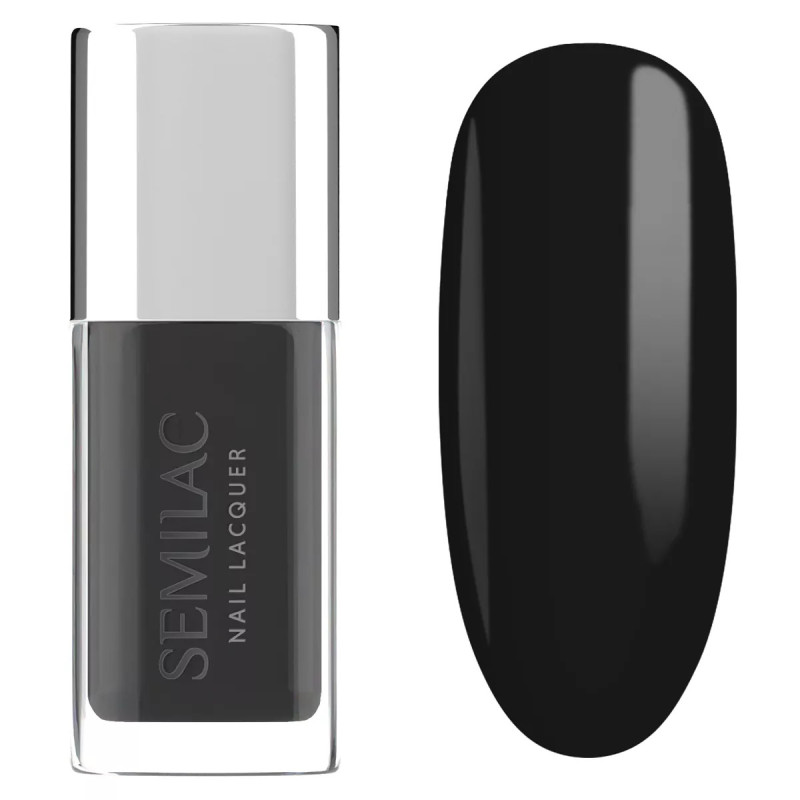 Esmalte clasico Semilac nº109 - Classic Black 9ml | MaterialEstetic...