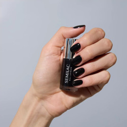 Esmalte clasico Semilac nº109 - Classic Black 9ml | MaterialEstetic...