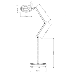 Lámpara lupa Gala con pie | Distribuidor oficial de DDUUEETT