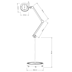 Magnifiyng lamp leds Tada with base | Official distributor of DDUUE...
