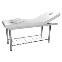 Vue latérale de la table fixe Luna en deux sections.