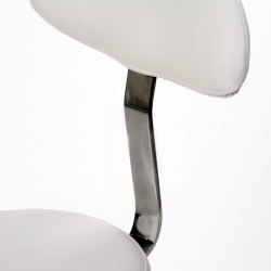 Round-shaped stool with backrest Saturne+ | Official distributor of...