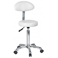 Round-shaped stool with backrest Saturne+ | Official distributor of...