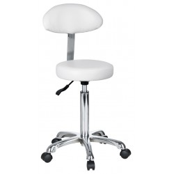 Round-shaped stool with backrest Saturne+