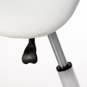 Tabouret avec dossier Uranus+ en noir, assise ergonomique