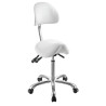 Tabouret ergonomique Koren avec dossier en action.