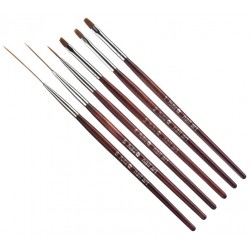 6 brushes nail art decoration box | Official distributor of Pollié....
