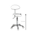 Tabouret Saturne+ en ajustant la hauteur