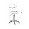 Round-shaped stool with backrest Saturne+ | Official distributor of...