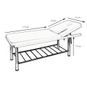 Table fixe Luna avec dossier réglable et appui-tête amovible.