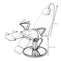 Base chromée stable du fauteuil Alysa