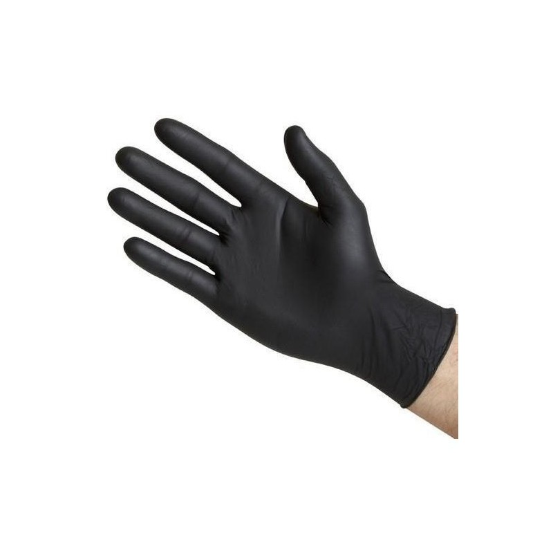 Guantes nitrilo negros 100 und.  Todo en desechables al mejor precio