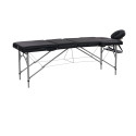 Table pliable légère en simili cuir gris, idéale pour soins et massages