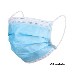 Mascarilla desechable 3 capas - Caja de 50u | Todo en desechables a...
