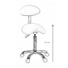 Hydraulic stool with backrest Uranus+ (noir) | Official distributor...