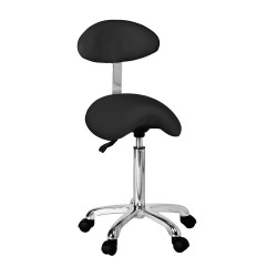 Tabouret avec dossier Uranus+ (noir)