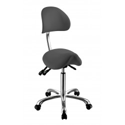 Hydraulic stool with backrest Koren (grey) | Official distributor o...