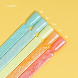 Semilac T18 Top No Wipe Sparkling Blue 7ml | Official distributor o...