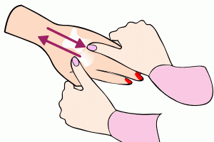 Exfoliación manos antes manicura 5