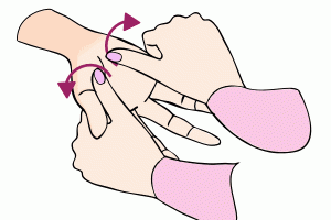 Exfoliación manos antes manicura 6